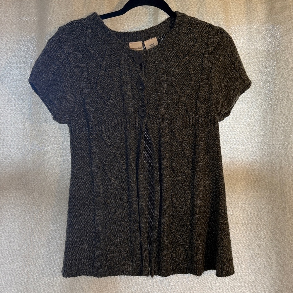 No Boundaries Gray Cable Knit Sweater